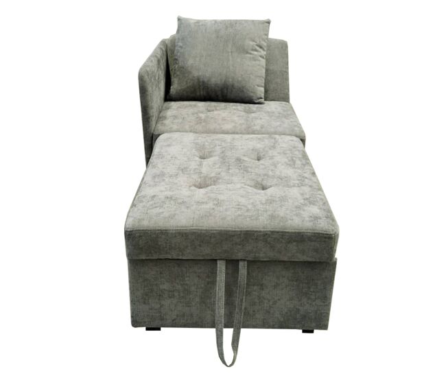 Sofá-cama multifuncional 3 em 1 - sofá de linho com encosto ajustável - gris