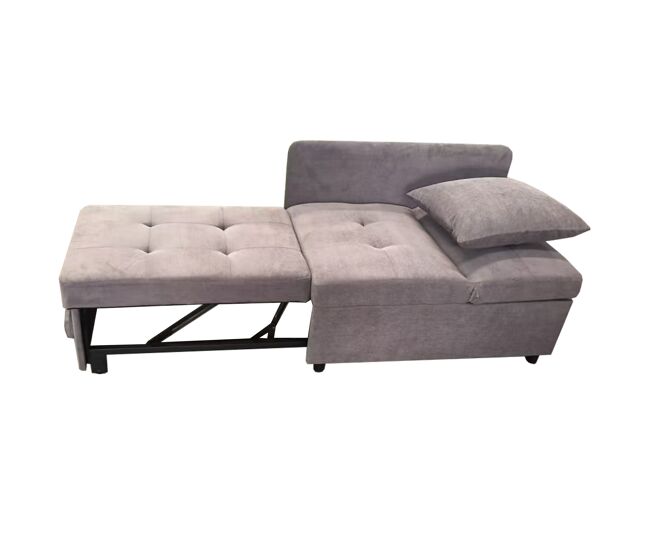 Sofá-cama 3 em 1 - sofá de linho com encosto ajustável - para espaços pequenos