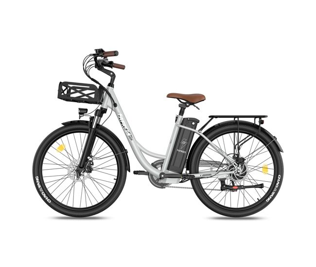 Bicicleta électrique fafrees f26 lasting - motor 250w bateria 36v25ah 26x1.95 polegadas pneus travões de disco mecânicos - gris