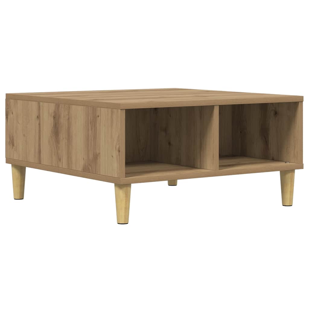 Mesa de centro, mesa baixa, 60x60x30 cm derivados madeira carvalho artisiano