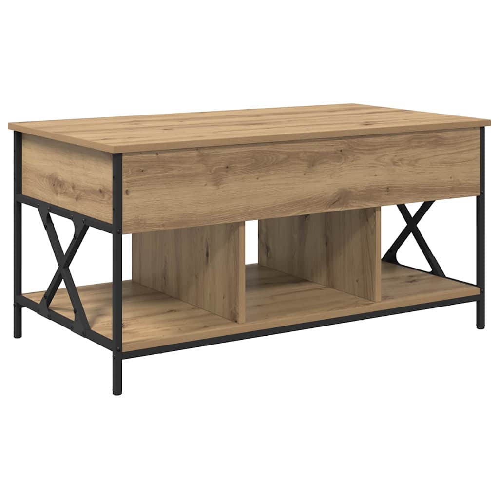 Mesa de centro, mesa baixa, carvalho artesanal 100 x 55 x 48.5 cm
