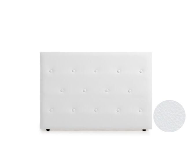 Cabeceira estofada venice pele sintética 100x115x12 cm - bege - moonia