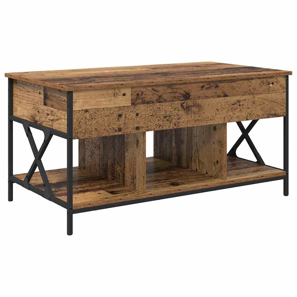 Mesa de centro, mesa baixa, madeira antiga 100 x 55 x 48.5 cm