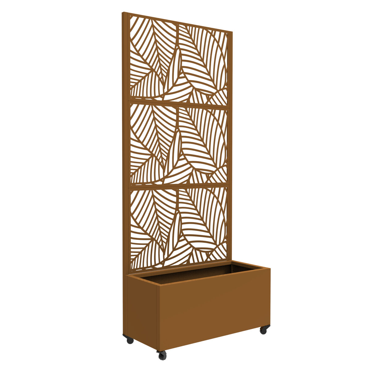 Divisória surnskoki com floreira acier 190 x 82 x 38 cm castanho casa.pro