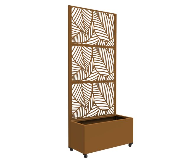 Divisória surnskoki com floreira acier 190 x 82 x 38 cm castanho casa.pro