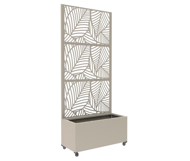 Divisória surnskoki com floreira acier 190 x 82 x 38 cm bege alho casa.pro
