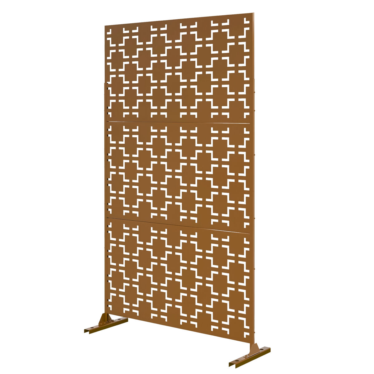 Parede divisória basciano aço 180x90cm - castanho casa.pro