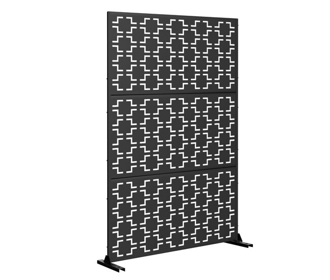 Parede divisória basciano aço 180x120cm - antracite cinzento casa.pro