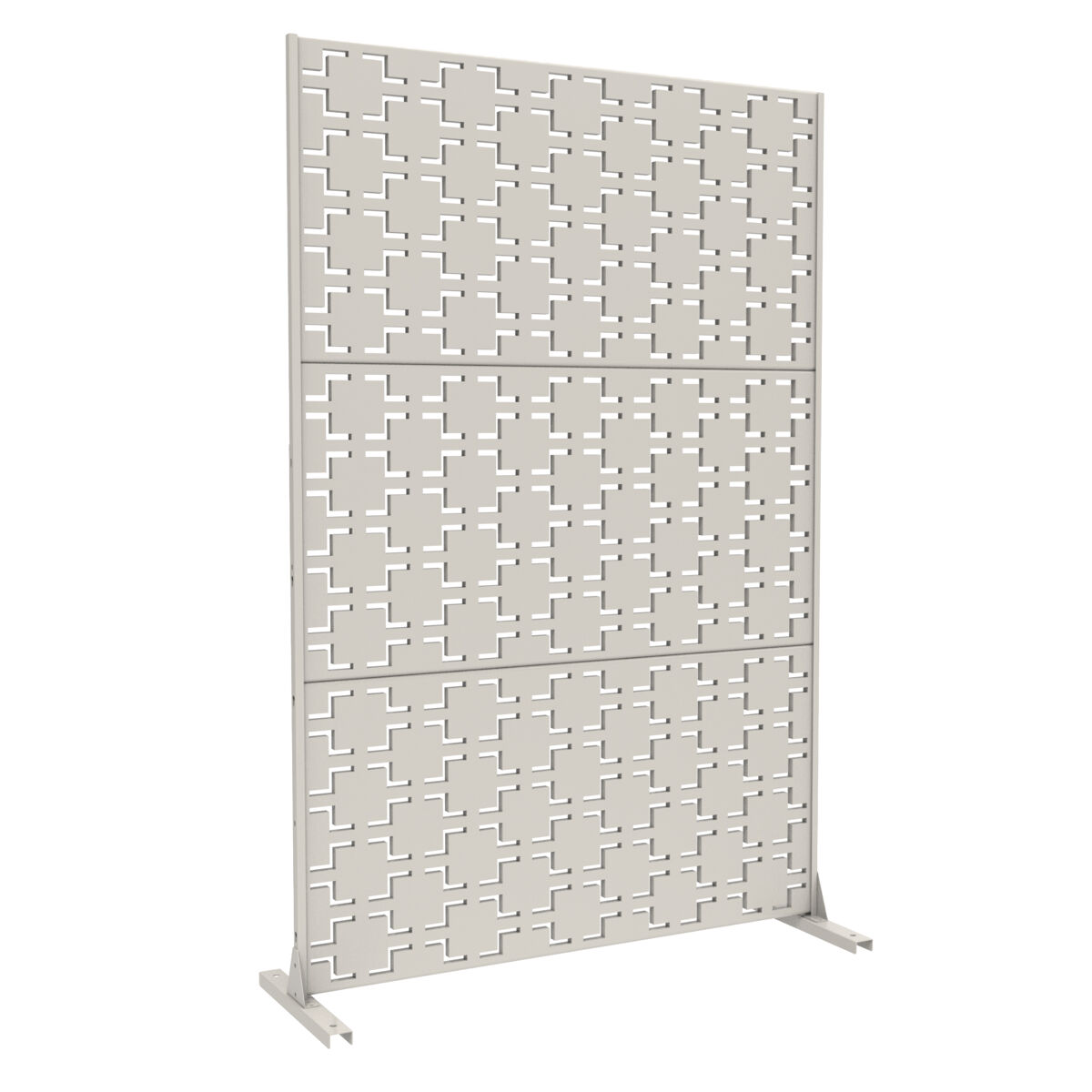 Parede divisória basciano aço 180x120cm - bege alho casa.pro