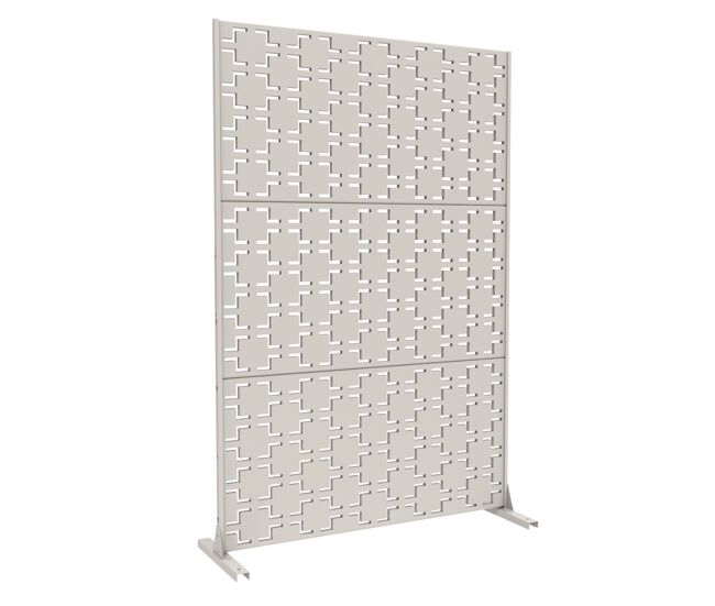 Parede divisória basciano aço 180x120cm - bege alho casa.pro