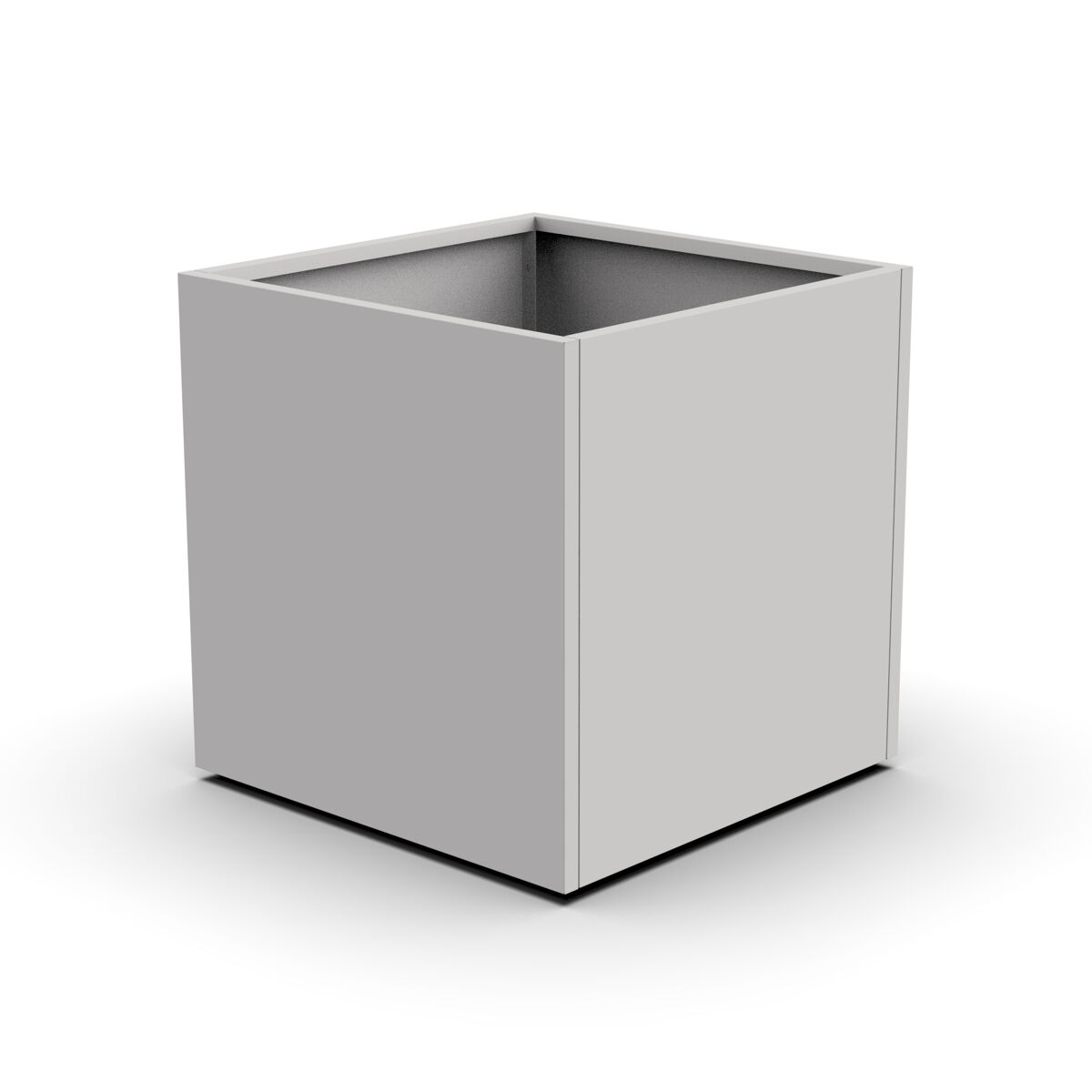 Vaso para plantas vaargel aço 60x60x60cm bege alho [casa.pro]