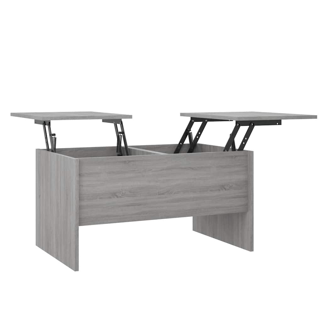 Mesa de centro, mesa baixa,80x50x42,5cm derivados de madeira cinzento sonoma