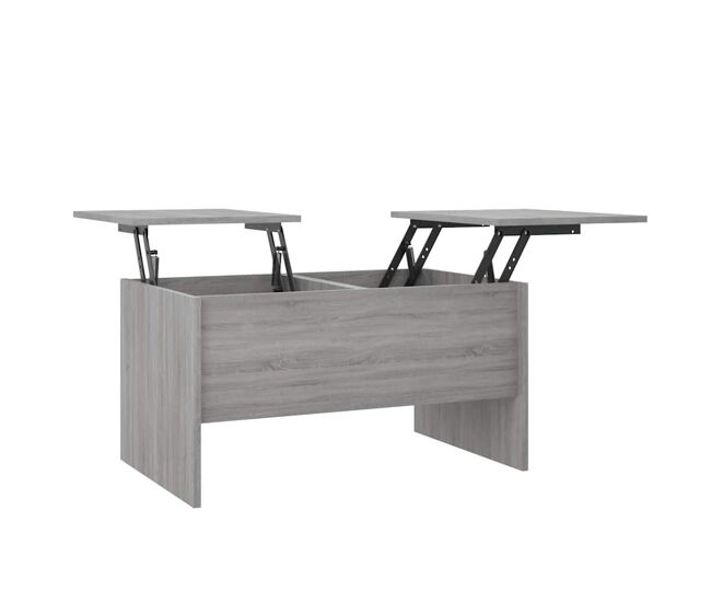 Mesa de centro, mesa baixa,80x50x42,5cm derivados de madeira cinzento sonoma