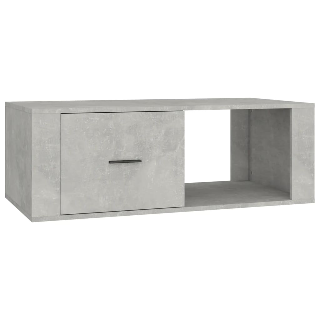 Mesa de centro, mesa baixa, 100x50,5x35 cm derivados madeira cinza cimento