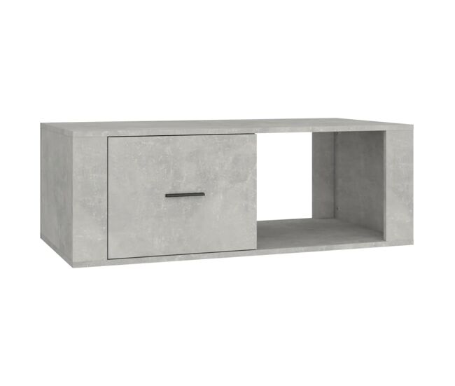 Mesa de centro, mesa baixa, 100x50,5x35 cm derivados madeira cinza cimento