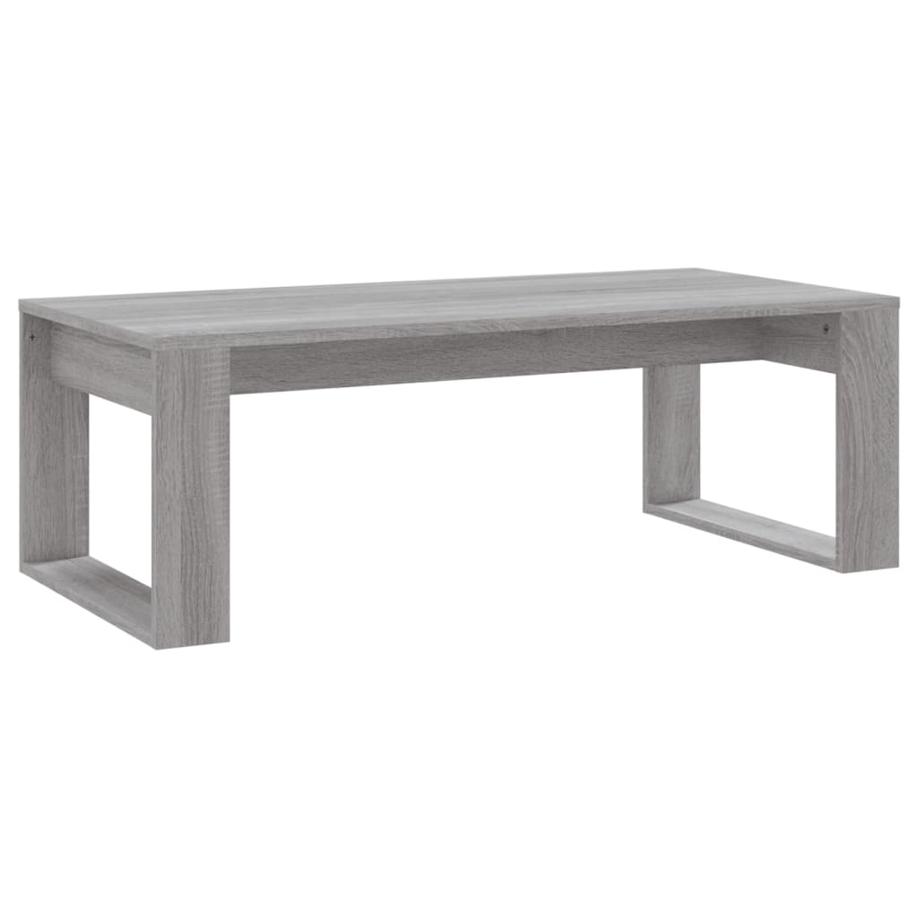 Mesa de centro, mesa baixa, 102x50x35 cm derivados madeira cinzento sonoma