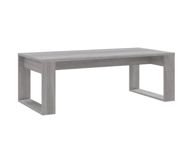 Mesa de centro, mesa baixa, 102x50x35 cm derivados madeira cinzento sonoma