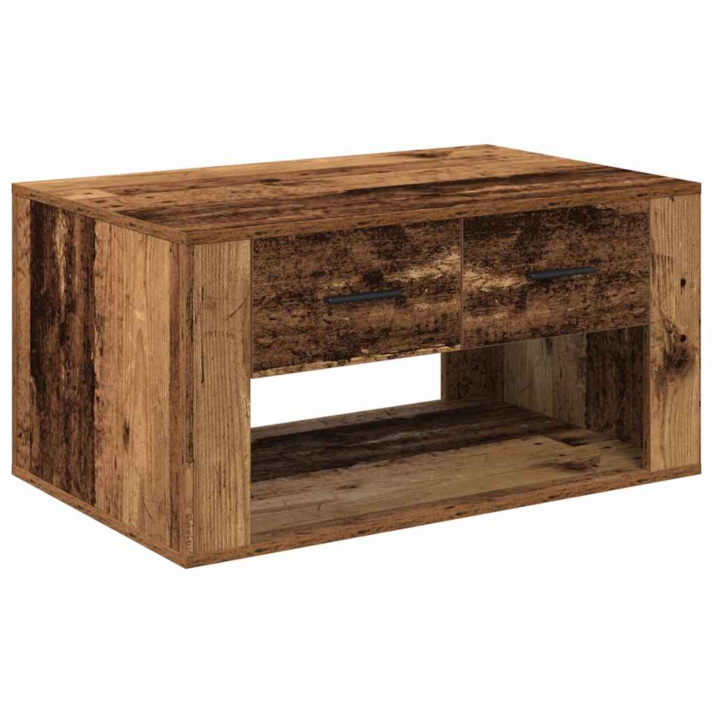 Mesa de centro, mesa baixa, com gaveta madeira antiga 80 x 50 x 40 cm