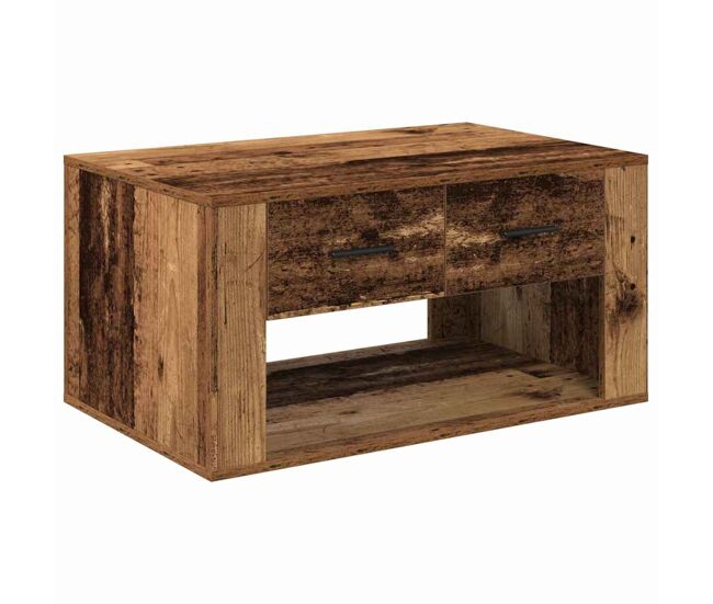 Mesa de centro, mesa baixa, com gaveta madeira antiga 80 x 50 x 40 cm