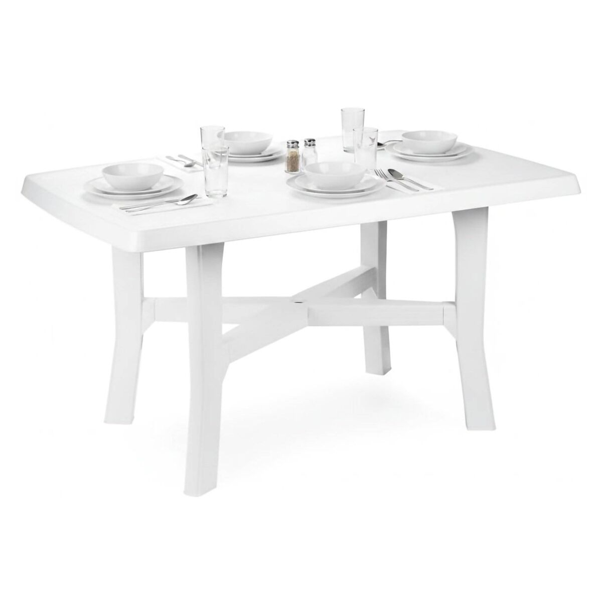 Mesa de exterior 6 lugares em plástico