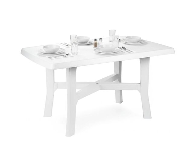 Mesa de exterior 6 lugares em plástico