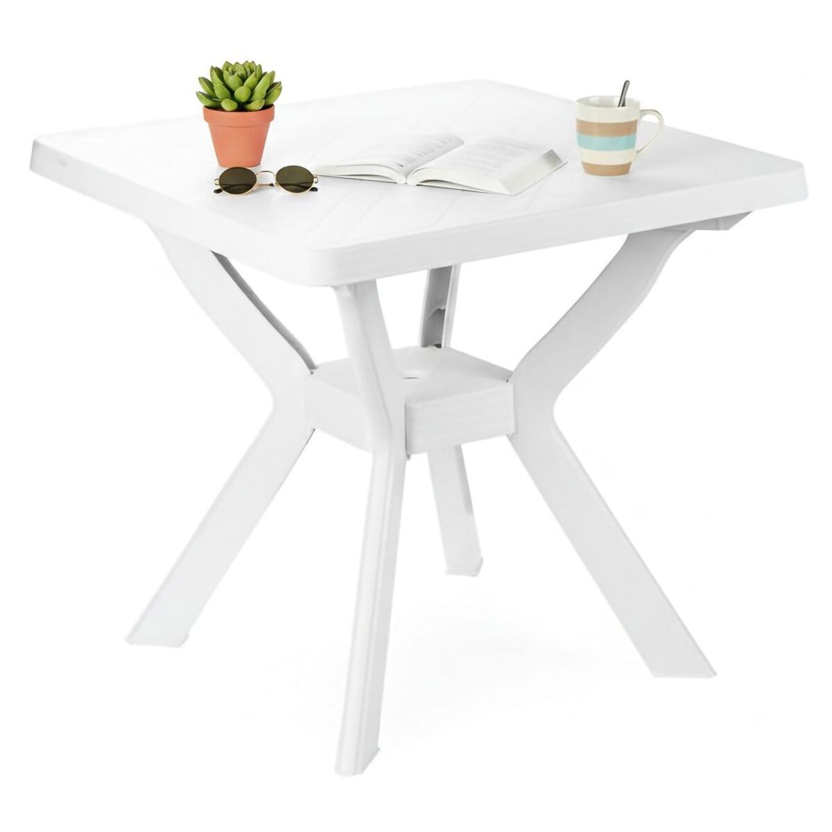Mesa de exterior 4 lugares em plástico