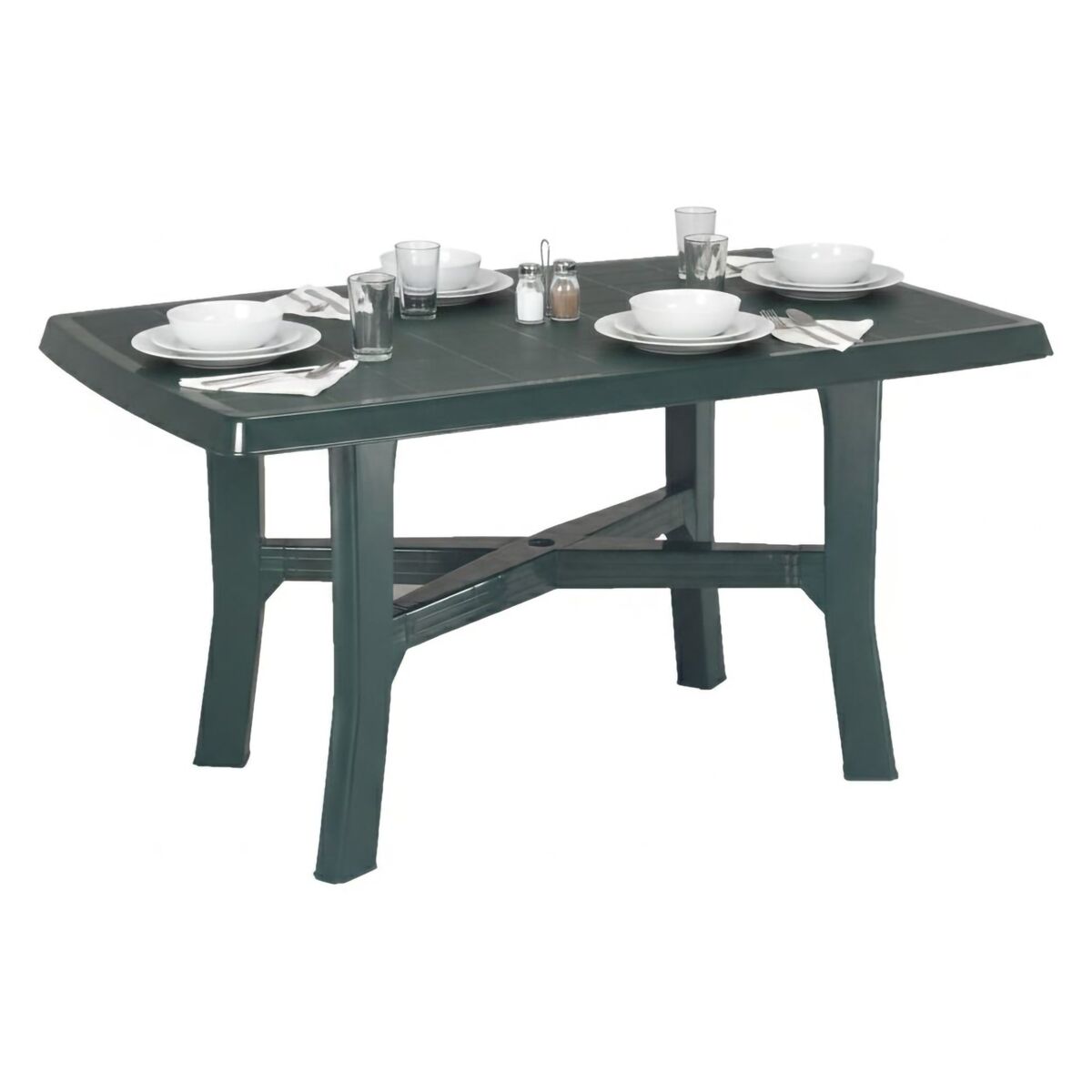 Mesa de exterior 6 lugares em plástico