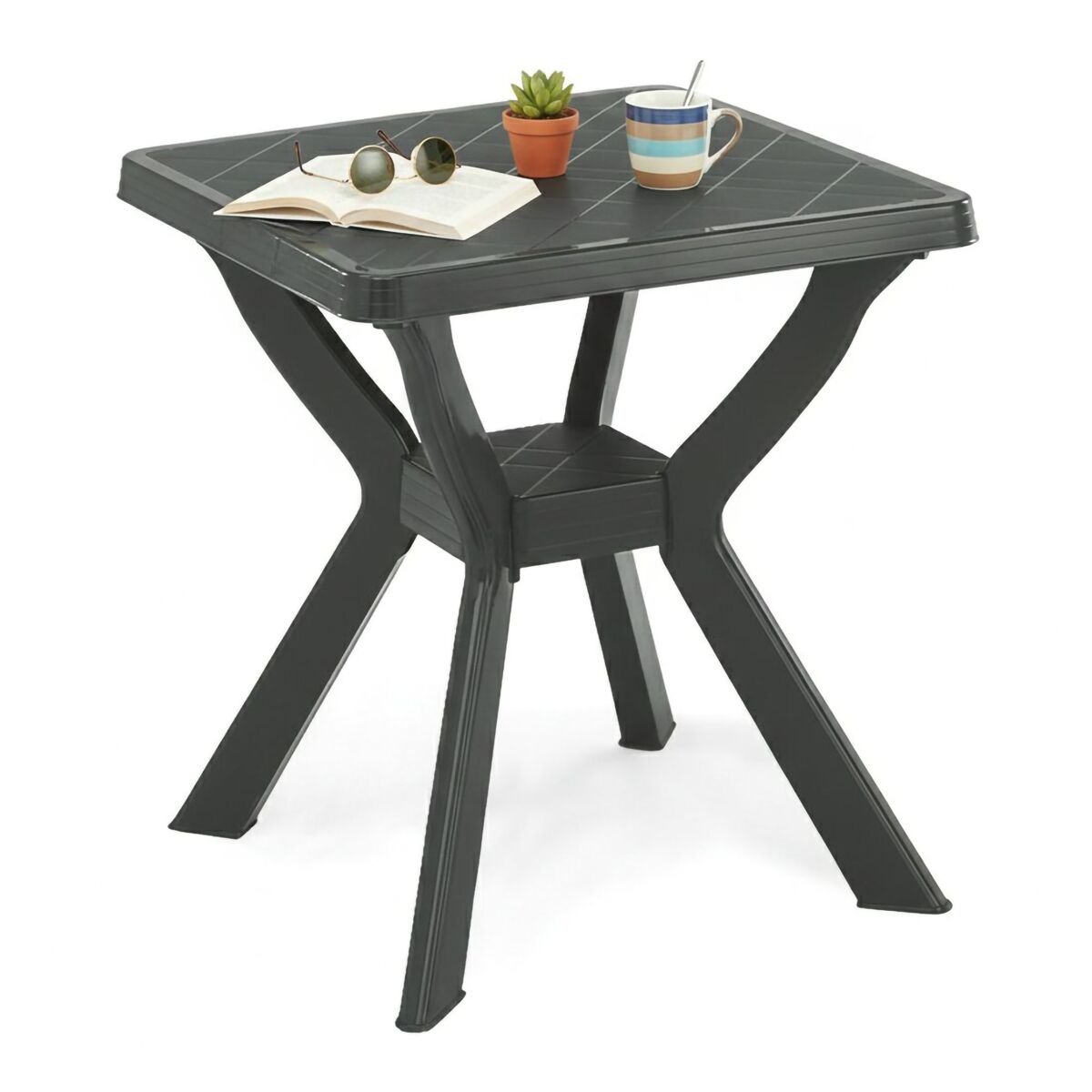 Mesa de exterior 4 lugares em plástico