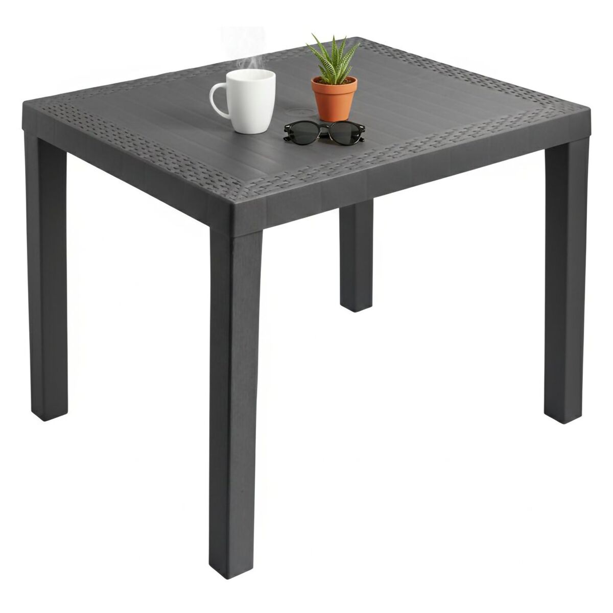Mesa de exterior para 4 lugares em plástico