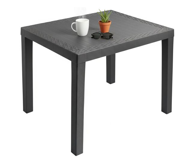 Mesa de exterior para 4 lugares em plástico