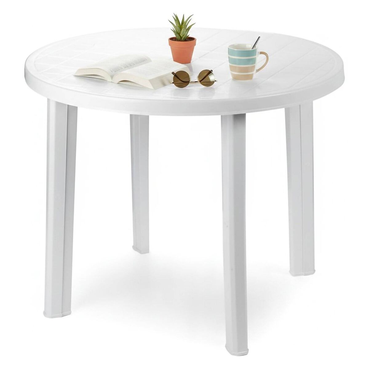 Mesa de exterior para 4 pessoas em plástico