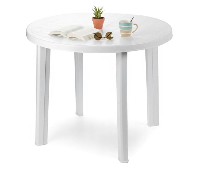 Mesa de exterior para 4 pessoas em plástico