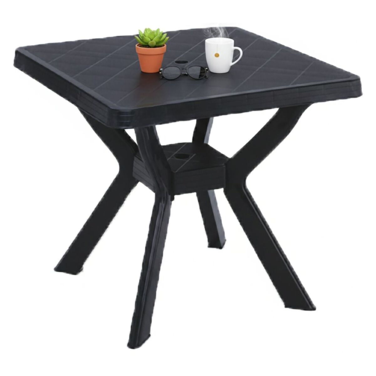 Mesa de exterior 4 lugares em plástico