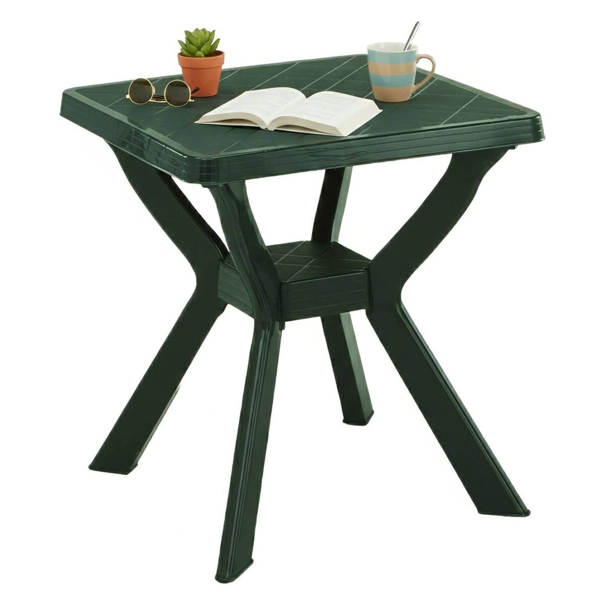 Mesa de exterior para 4 lugares em plástico