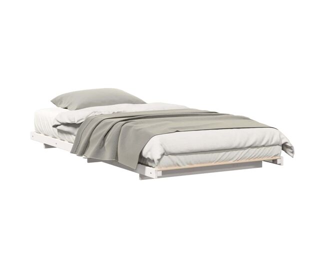 Estrutura de cama de chão simples e minimalista - branco 80 x 220 cm