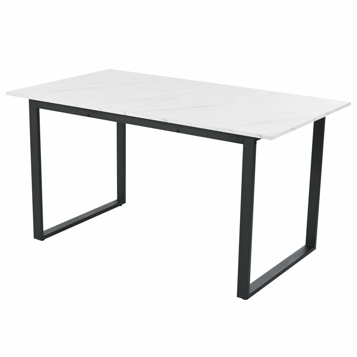 Mesa de jantar extensível multifunções - estilo industrial - blanc