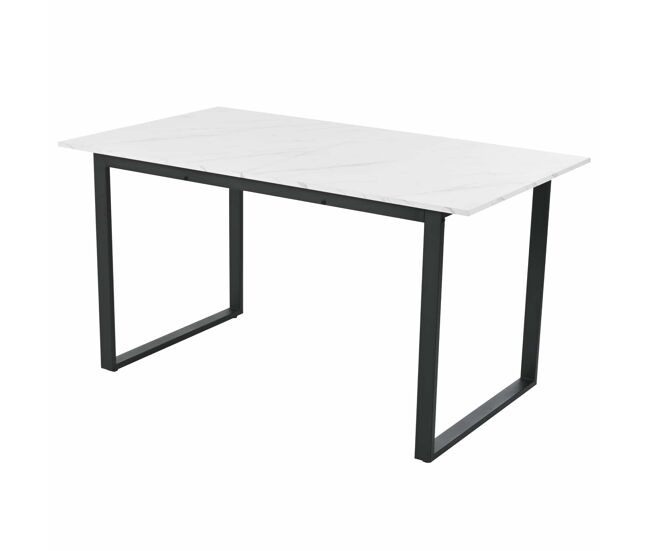 Mesa de jantar extensível multifunções - estilo industrial - blanc