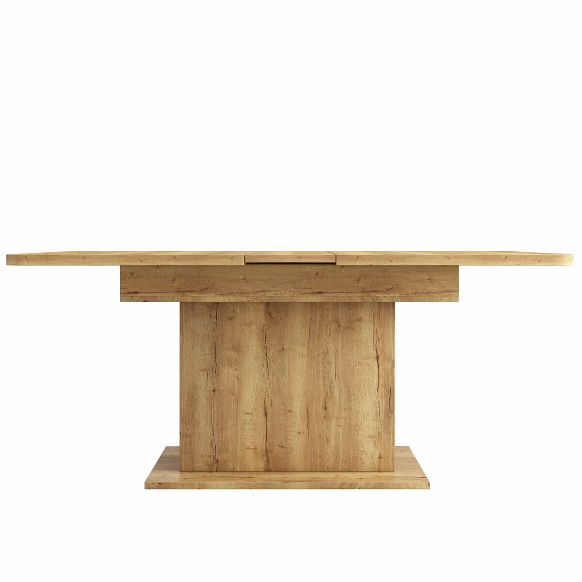 Mesa de jantar extensível moderna com arrumação por baixo - natural