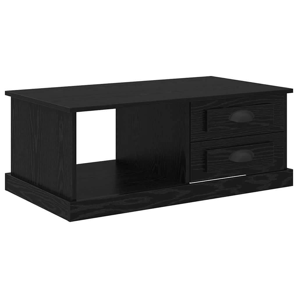 Mesa de centro, mesa baixa, com gaveta carvalho preto 90 x 50 x 35 cm