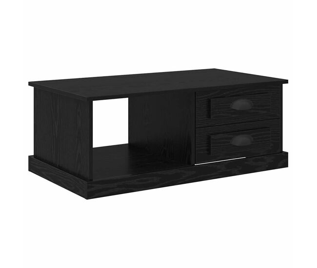 Mesa de centro, mesa baixa, com gaveta carvalho preto 90 x 50 x 35 cm