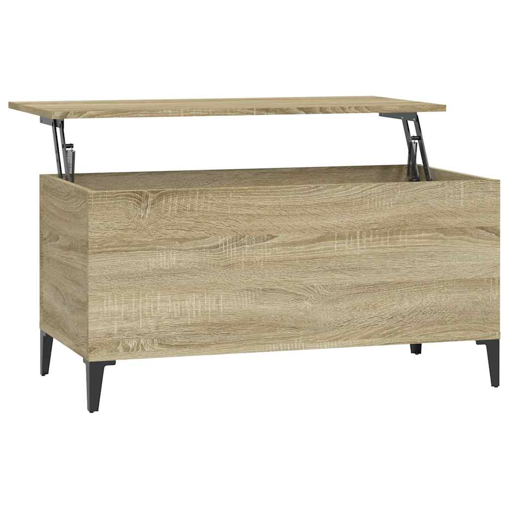 Mesa de centro, mesa baixa, 90x44,5x45 cm derivados madeira carvalho sonoma