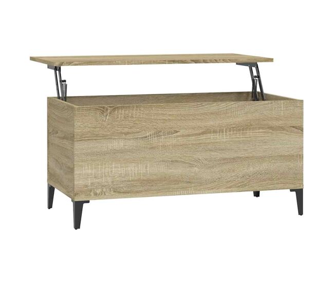 Mesa de centro, mesa baixa, 90x44,5x45 cm derivados madeira carvalho sonoma