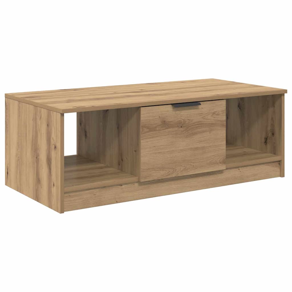 Mesa de centro, mesa baixa, com gaveta carvalho artesanal 102 x 50 x 36cm