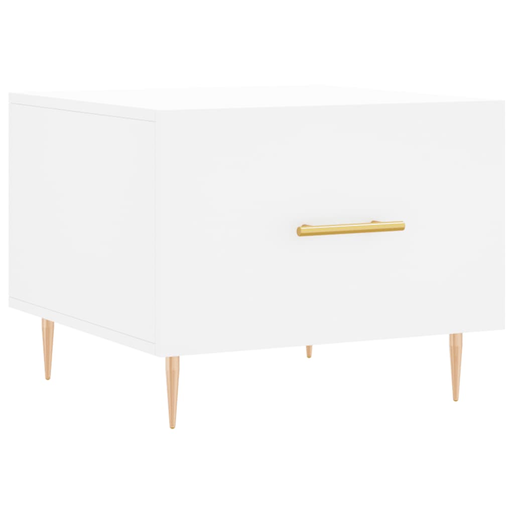 Mesa de centro, mesa baixa, 50x50x40 cm derivados de madeira branco