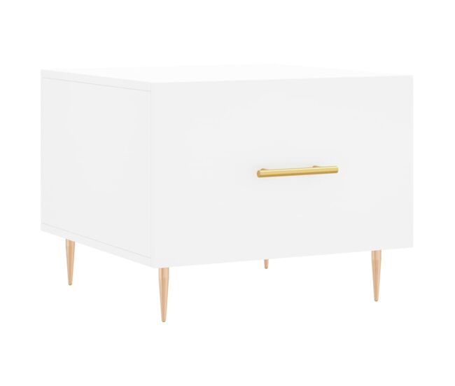 Mesa de centro, mesa baixa, 50x50x40 cm derivados de madeira branco