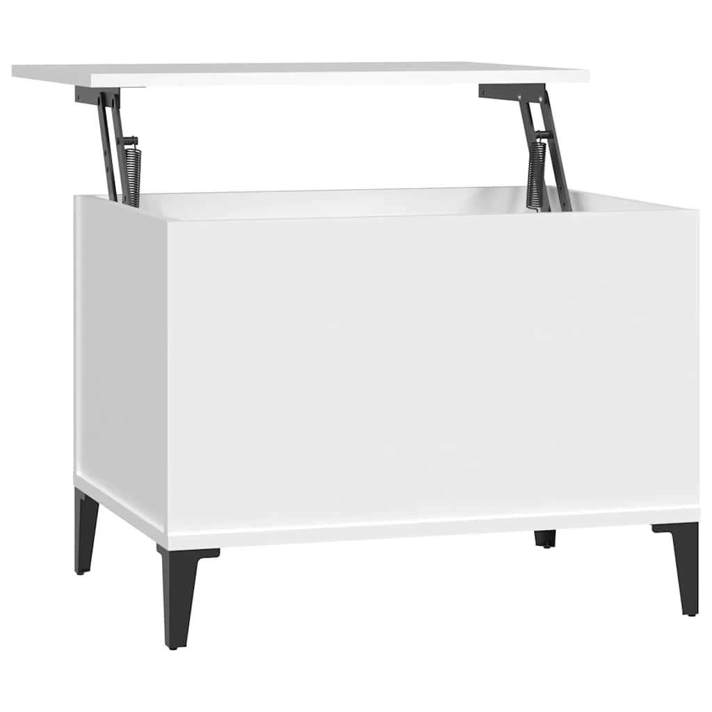 Mesa de centro, mesa baixa, 60x44,5x45 cm derivados de madeira branco