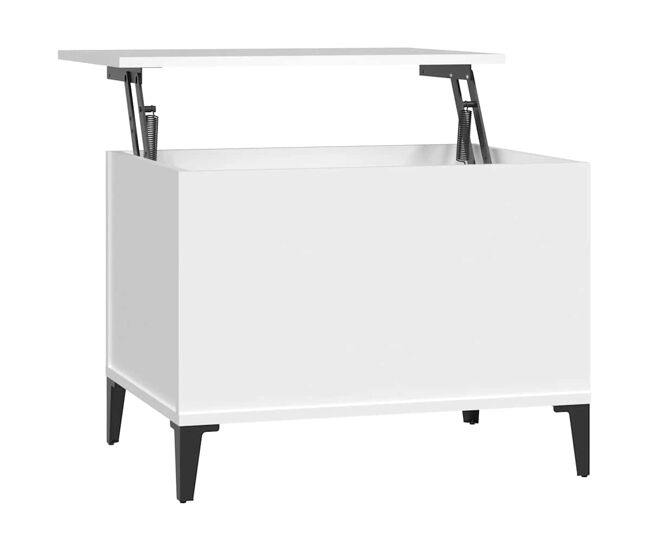 Mesa de centro, mesa baixa, 60x44,5x45 cm derivados de madeira branco
