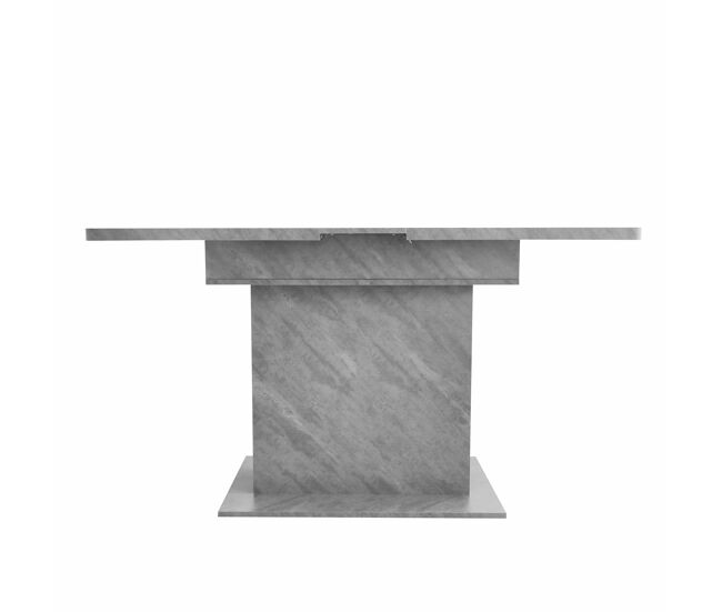 Mesa de jantar moderna extensível com arrumação por baixo - cinzento