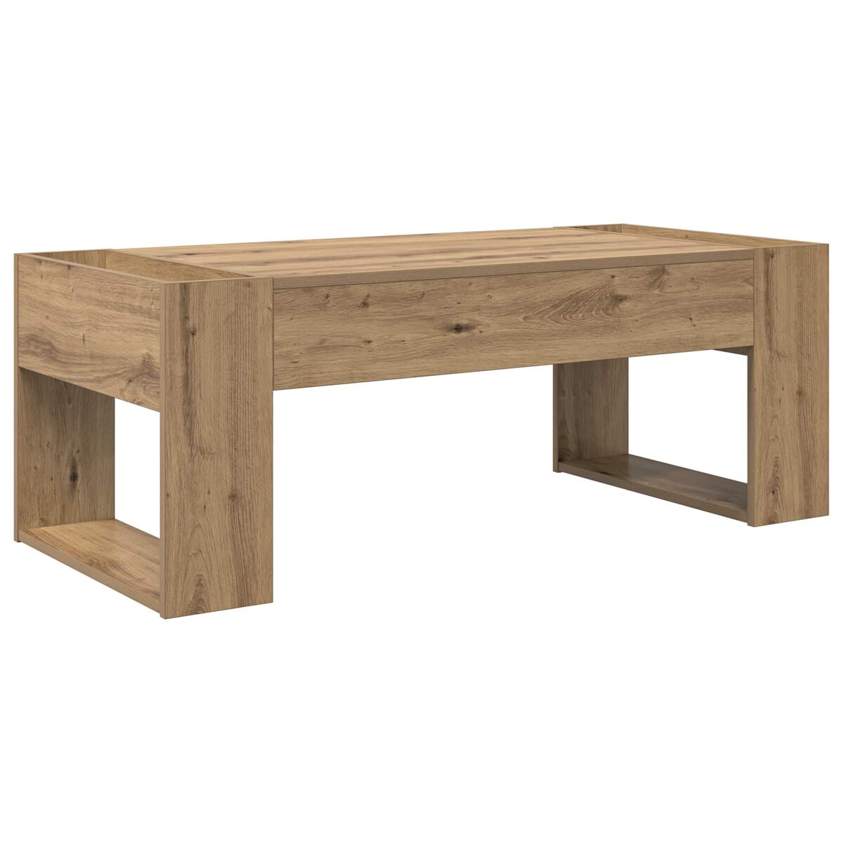 Mesa de centro, mesa baixa, carvalho artesanal 110 x 50 x 41 cm