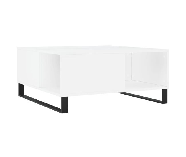 Mesa de centro, mesa baixa, 80x80x36,5 cm derivados de madeira branco